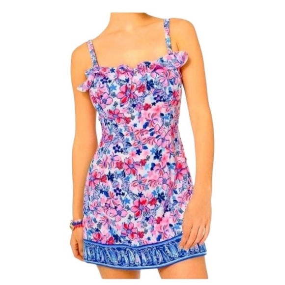 Lilly Pulitzer Neola Romper in Party Like a Lobstar size 6 EUC - Picture 1 of 3